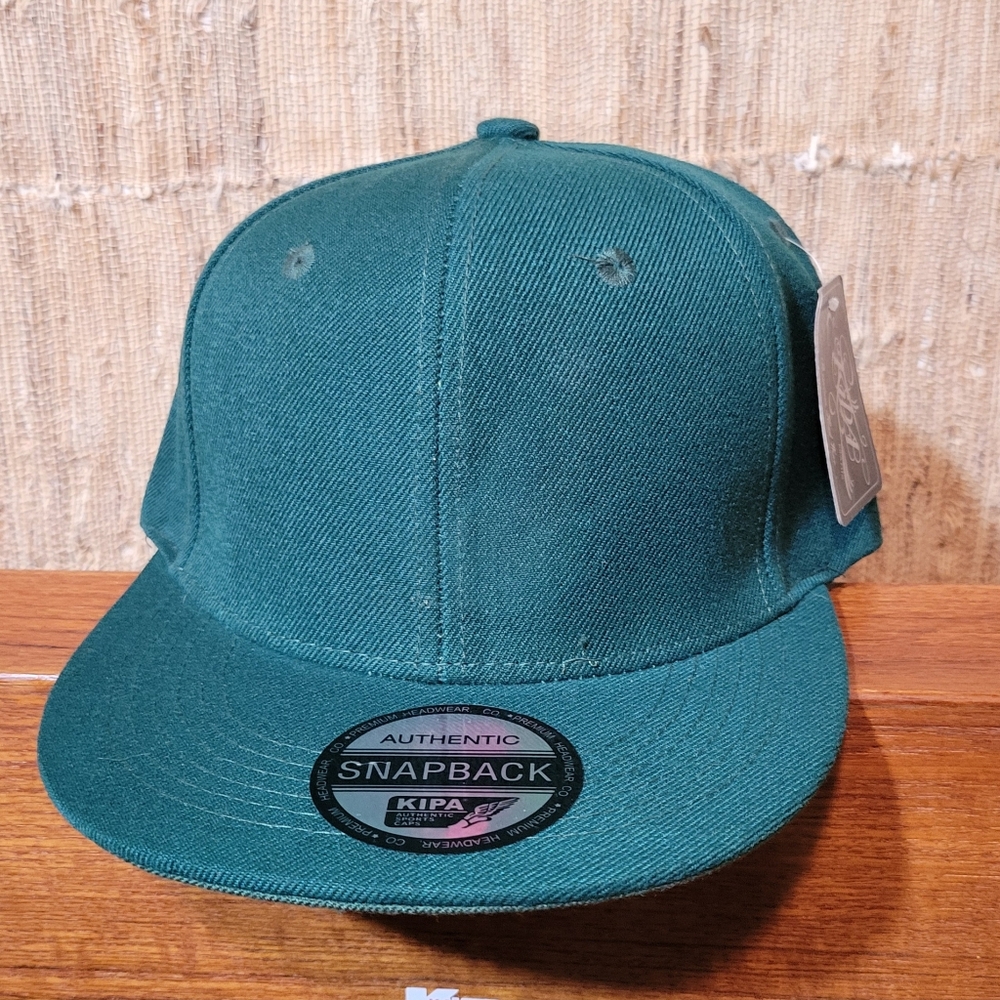NEW KIPA Authentic Snapback Baseball Hat Cap Premium Headwear Green Adult